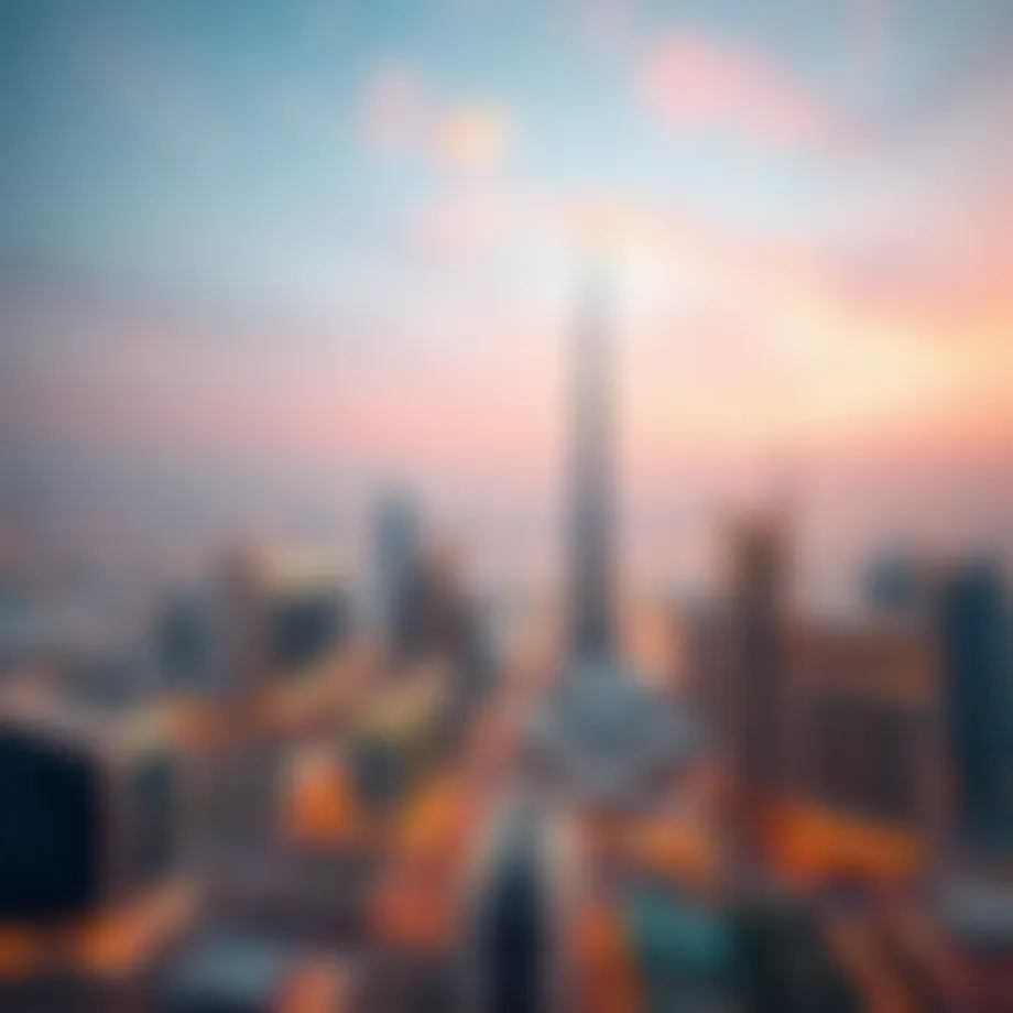 Aerial view of Dubai skyline showcasing modern architecture