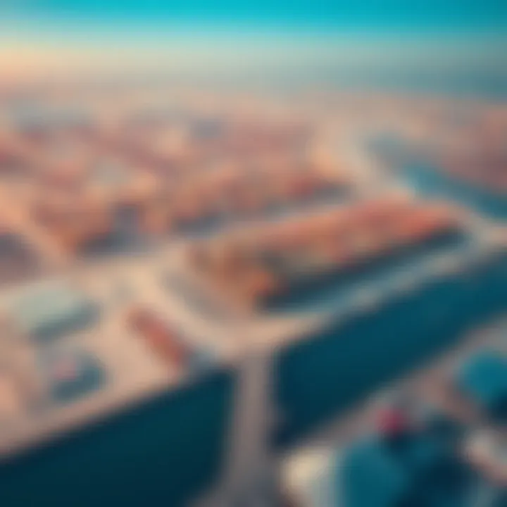 Aerial view of Jebel Ali Port showcasing its extensive facilities