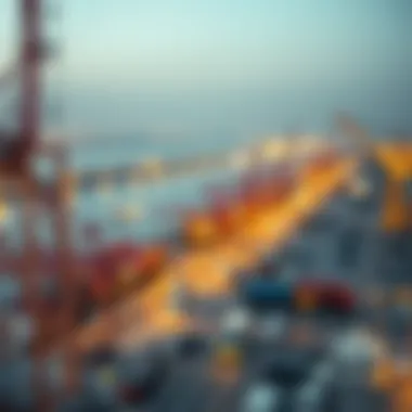 Map highlighting Jebel Ali Port's strategic location