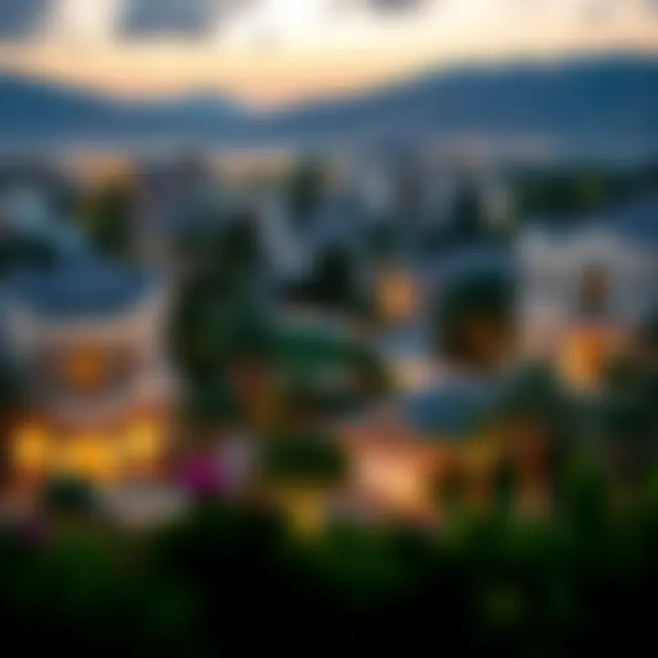 Luxurious villas and green spaces in the Emirates Hills community