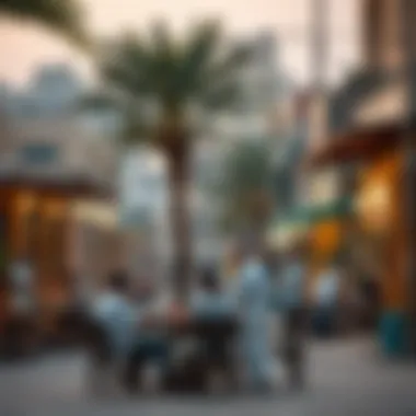 A scenic view of a community gathering spot