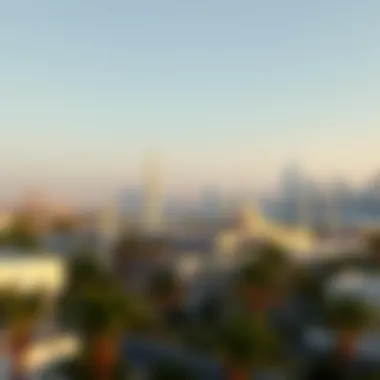 Panoramic view of the Wasl Ivory landmark against the Dubai skyline