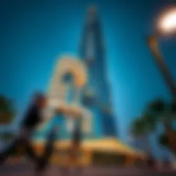 The stunning exterior of the Sky Tower showcasing its modern architectural design