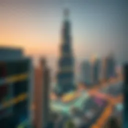 Panoramic view of World Trade Center Dubai showcasing its architectural beauty