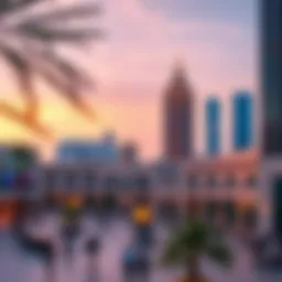 Panoramic view of Zabeel Plaza showcasing its architectural beauty