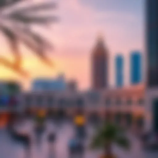 Panoramic view of Zabeel Plaza showcasing its architectural beauty