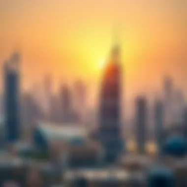 A panoramic view of the Faltaat Building amidst the Dubai skyline