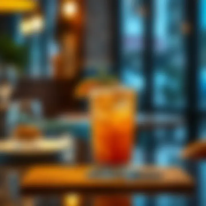 Artistic presentation of a signature beverage