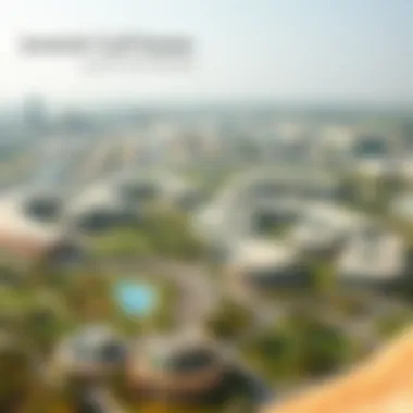 Map highlighting the strategic location of Jumeirah Golf Estates in Dubai