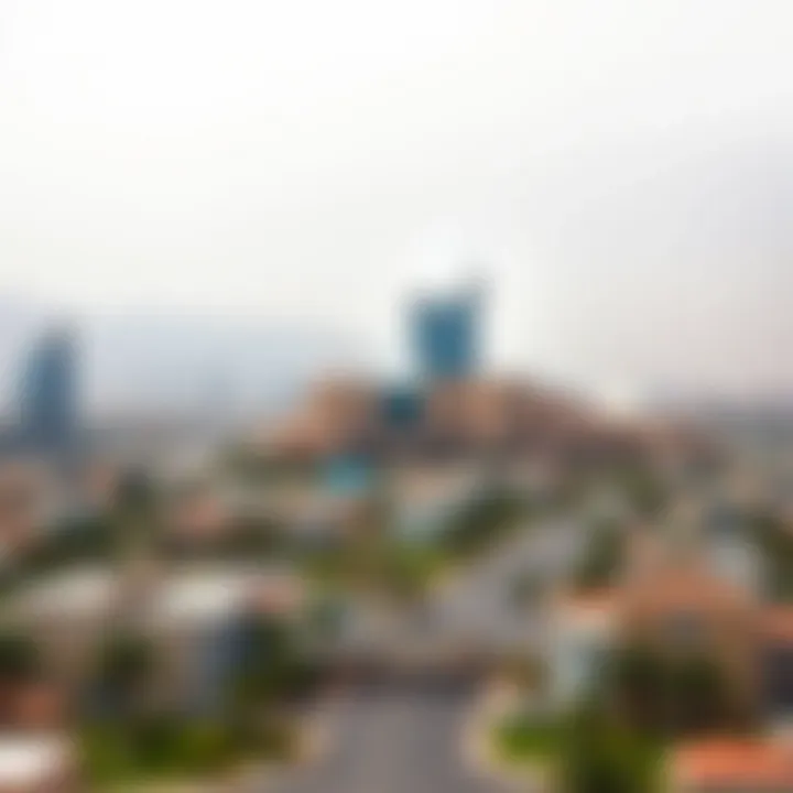 Panoramic view of Al Qusais highlighting the Lootah Building in the landscape