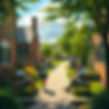 Family enjoying leisure time in the village