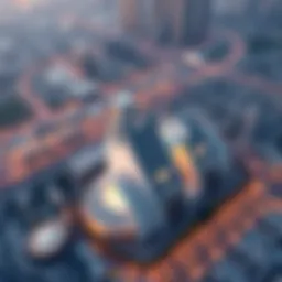 Aerial view of Noor Al Safa showcasing its innovative design