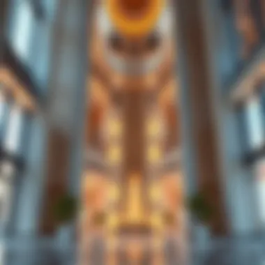 Interior view highlighting innovative architectural features