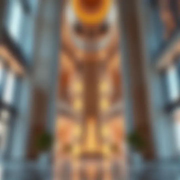 Interior view highlighting innovative architectural features