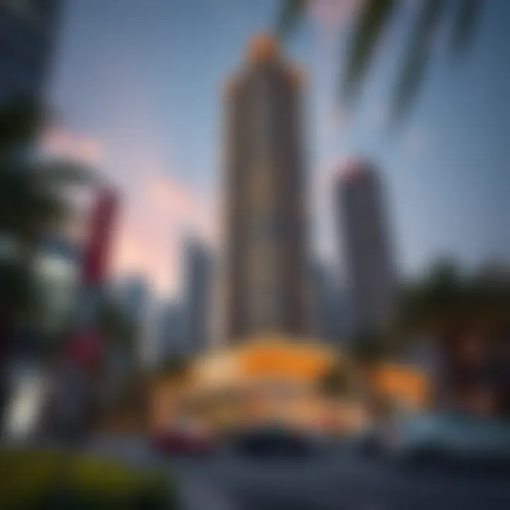 Nopoli Tower's vibrant surroundings in Al Barsha