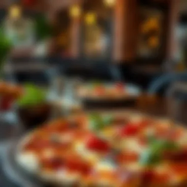 Delicious Italian pizza with fresh ingredients