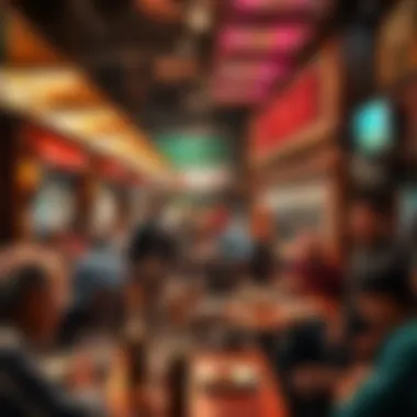 A bustling dining scene at Pak Jinnah