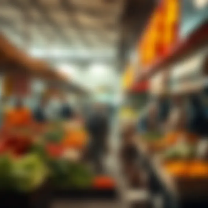 The bustling atmosphere of Ras Al Khor market during peak hours