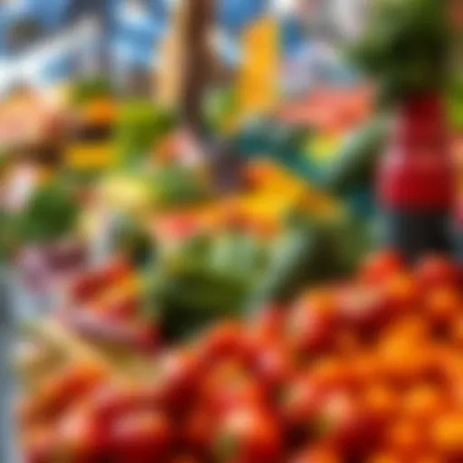 Fresh Produce Showcase A vibrant display of fresh vegetables at Ras Al Khor market