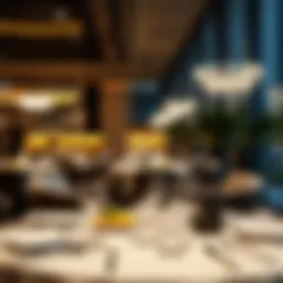 Elegant fine dining setup with sophisticated decor