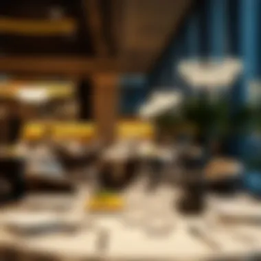 Elegant fine dining setup with sophisticated decor