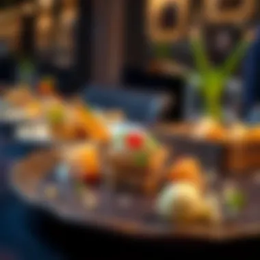 Artfully presented signature dish from a local restaurant