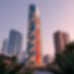 Architectural view of Siraj Tower showcasing its unique design