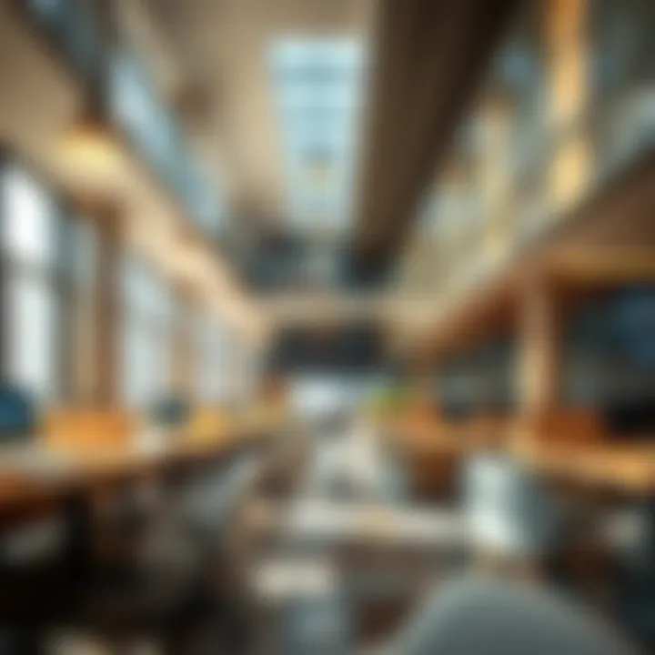 Dynamic Workspaces at Sultan Business Centre Interior shot highlighting workspace environments within the centre