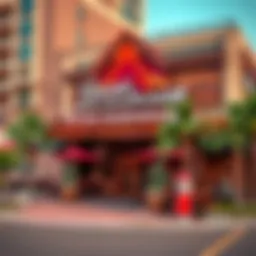 The inviting exterior of Texas Roadhouse in Dubai Festival City showcasing its lively atmosphere
