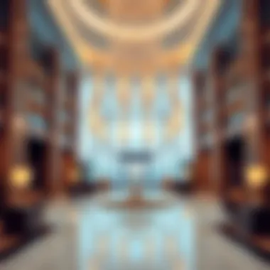 Luxurious lobby area of Al Yousuf Towers with contemporary decor