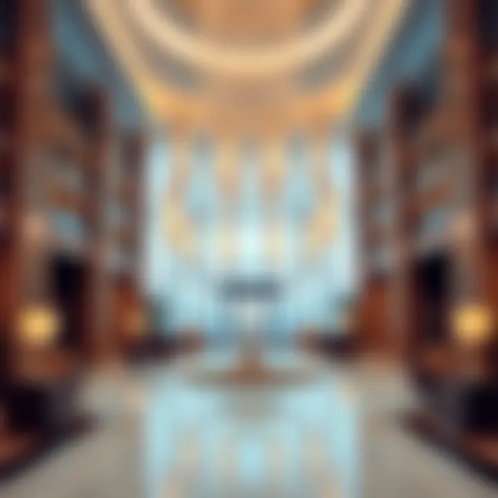 Luxurious lobby area of Al Yousuf Towers with contemporary decor