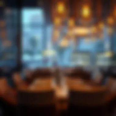 Elegant dining setup inside Tibba Restaurant reflecting its ambiance