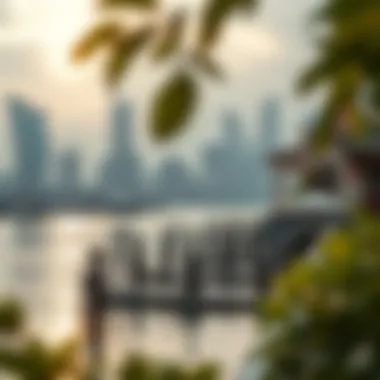 Serene waters surrounding Tiger Tower Marina