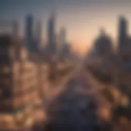 Stunning skyline view of Vincitore Boulevard