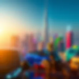 A stunning view of the vibrant skyline of Viva Motor City