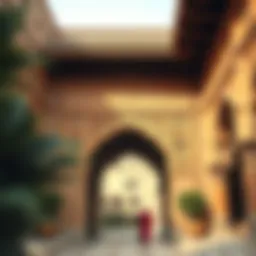 Intricate architectural detail of a traditional Emirati structure