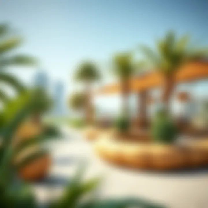 Community engagement spaces within Wasl Crystal IV fostering social interaction